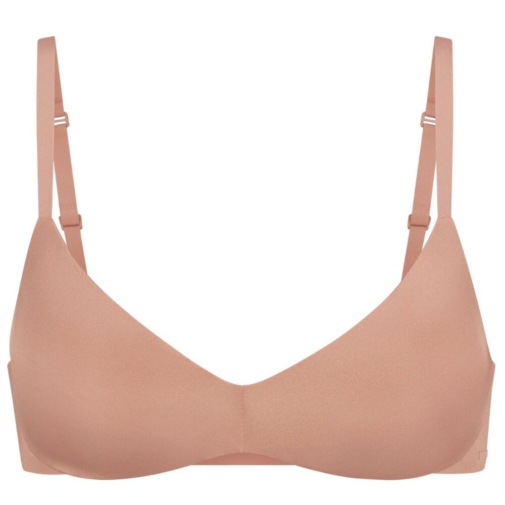 NWT Skims Wireless Push-up Plunge Bra in Sienna 34C